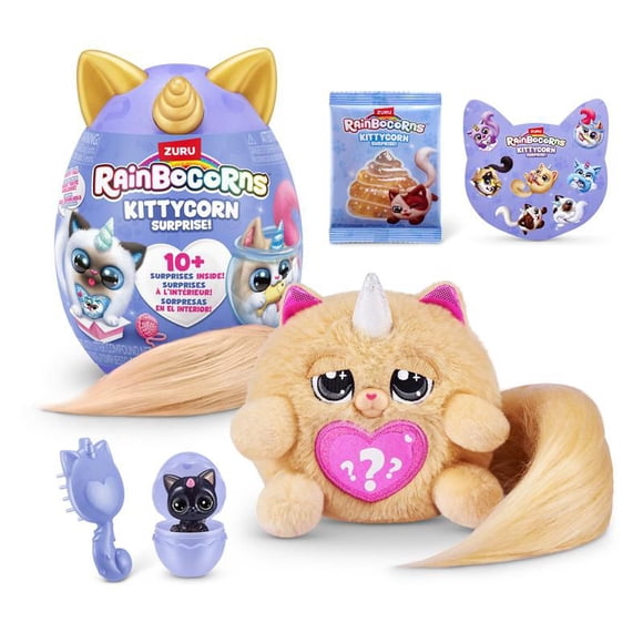 Kittycorn Surprise Series 3 by ZURU, Plush Toy, Collectible Plush Stuffed Animal, Slime, Surprise Eggs for Girls