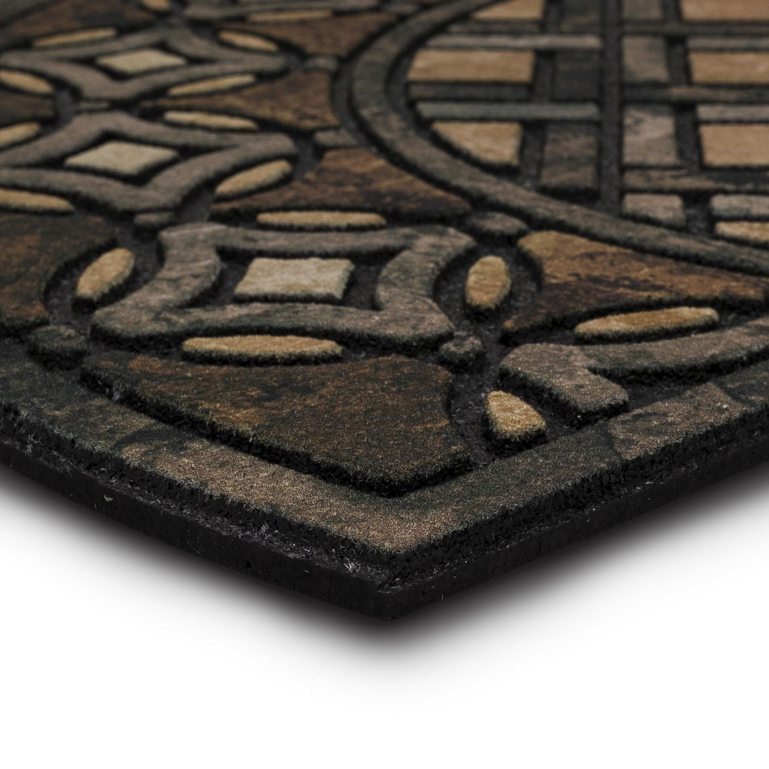 Mohawk Home - Tapis d’entrée brun de 58,4 cm × 88,9 cm (1 pi 11 po × 2 pi 11 po) Deco Tile Slice