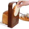 thumbnail image 3 of Guide Trancheuse à Pain Pliable Réglable Planche à Découper pour Pain Fait Maison Pain Bagel Gâteau Sandwich Toast Moule Compact avec Épaisseur de 4 Tranches, 3 of 3