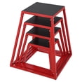 thumbnail image 2 of GloryStar Plyometric Jump Box Set, 12/18/24 Inch Heavy-Duty Steel Plyo Platforms with Anti-Slip Surface for Home Gym, 2 of 9
