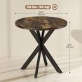 thumbnail image 3 of HOMCOM 29.5" Round Kitchen Table, Dining Table Rustic Brown, 3 of 10