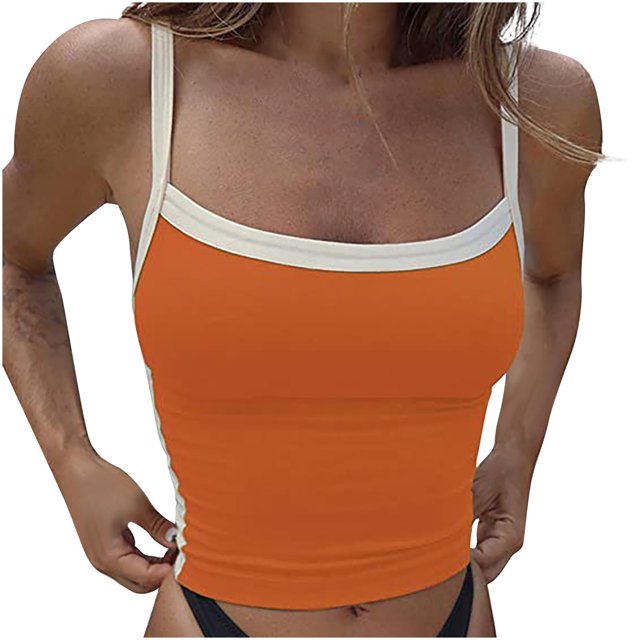 DPTALR Femme Col Rond Sans Manches Blouse T-Shirt Patchwork Débardeur Ample