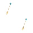 thumbnail image 3 of Transemion 1/2/3/5 Cartoon Adorable Restaurant Hotel Tableware Portable Washable Stainless Steel Stirring Mixing Dinnerware Cake Flatware Donut Fork Blue 2PCS, 3 of 6