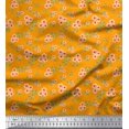 thumbnail image 1 of Soimoi polyester Crepe Fabric Leaves & Flower Floral Printed Fabric 1 Yard 52 Inch Wide, 1 of 3