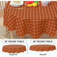 thumbnail image 2 of Nappe Ronde en Tissu Imperméable, Nappe en Polyester à Carreaux Résistante aux Taches, Nappe Lavable pour Déco d'Automne et d'Halloween, Salle à Manger, Extérieur (60 Pouces Ronde, Rouille), 2 of 6