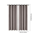 thumbnail image 3 of YYV Cadeaux Rideaux en Pongé de Polyester Laminé Occultants Style Perforé Chambre Concis Rideaux de Protection Solaire Rideaux Isolants Thermiques et Insonorisants Kaki, 3 of 6