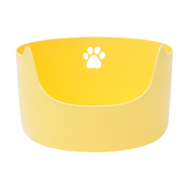 Open Top Pet Litter Tray Heighten Cat Sandbox Kitten Potty Toilet itter Box L