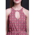 thumbnail image 4 of Bimba Ikat Ladies Crew Neck Waist String Print Maxi Dress with Side Slits Summer Wear-XX-Large, 4 of 6