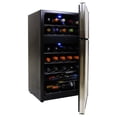 thumbnail image 1 of Koolatron 29 Bottle Dual Zone Wine Cooler, Black, 3 cu ft (86L) Compressor Wine Fridge, Freestanding Wine Cellar, Red, White, Sparkling Wine Storage in Home Bar, Kitchen, Apartment, Condo, 1 of 10