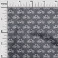thumbnail image 1 of oneOone Georgette Viscose Fabric Dot & Bicycle Block Print Sewing Fabric BTY 42 Inch Wide, 1 of 4
