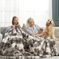 thumbnail image 3 of Lola Blanket, Cozy Bliss Faux Fur Throw Blanket for Couch, Fuzzy Soft Plush Thick Bubble Blanket for Sofa Bedroom Living Room, 60" * 80", 3 of 5
