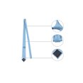 thumbnail image 3 of INSPIRE CHIC Men's Solid Color Narrow Stripes Necktie Graduation Suit Formal Ties Sky Blue, 3 of 5