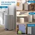 thumbnail image 3 of Innovaze 8 Gallon/30 Liter Rectangular Stainless Steel Step-on Trash Can for Kitchen, 3 of 6