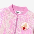 thumbnail image 4 of Disney Princess Girls Bomber Jacket Aurora Graphic Sequin Zip Up Fall Coat Jacket Sizes 3-6, 4 of 6