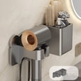 thumbnail image 2 of Small Bathroom Storage Cabinet,Small Bathroom Storage Hair Dryer Storage Rack Without Punching Hair Dryer Hanging Rack Bathroom Wind Duct Bracket Wall Mounted Bathroom Storage Tool, 2 of 7