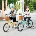 thumbnail image 4 of Costway Vélo pour Enfant 16 Pouces avec Guidon et Selle Réglables en Hauteur, Panier de Rangement, Sonnette, Jaune, 4 of 10