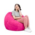 thumbnail image 2 of Jaxx Saxx Pouf Rond de 3 Pieds avec Housse Amovible, Fuchsia, 2 of 3