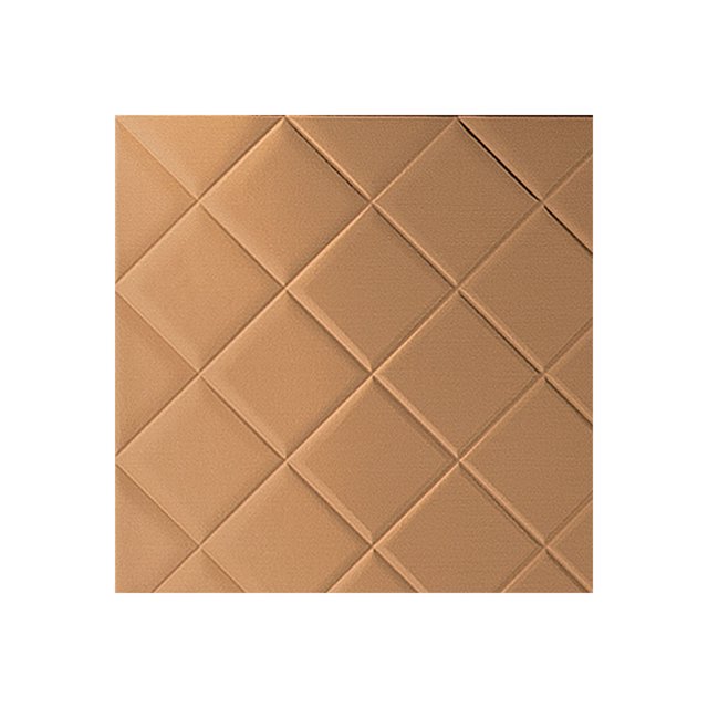 Fasade 12" x 12" Quilted Polished Copper Wall Panel Sample