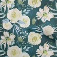 thumbnail image 1 of oneOone Tissu Velours Vert Sarcelle Feuilles & Trèfle Matériel de Robe Tissu Imprimé Tissu au Mètre 58 Pouces de Large, 1 of 5