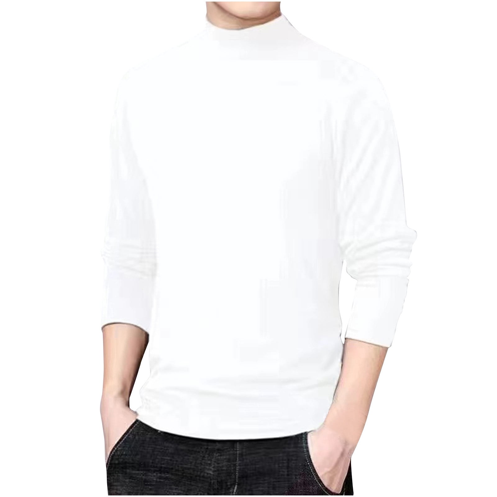 Birdeem Chemises pour Hommes Homme Hiver Manches Longues Ras-du-Cou Mode Couleur Unie Design Intérieur Cardigan Peluche