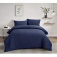 thumbnail image 1 of Swift Home Ultra Soft Solid Duvet Cover Set, King, Indigo, 1 of 4