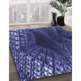 thumbnail image 3 of Ahgly Company Tapis d'Intérieur Lavable en Machine Carré Transitionnel Bleu Minuit, 6 Pieds Carré, 3 of 7