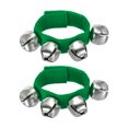 thumbnail image 1 of Unique Bargains 2pcs Wrist Bells, Jingle Bells Ankle Bells Percussion Instruments Musical Rhythm for Party Christmas, Green, 1 of 5