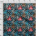 thumbnail image 3 of oneOone Polyester Spandex Aqua Blue Fabric Beach Sewing Material Print Fabric By The Yard 56 Inch Wide, 3 of 4