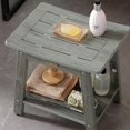 thumbnail image 2 of Shower Bench Seat for Inside Shower Poly Lumber Shower Stool for Shaving Legs Bathroom Shower Foot Rest with Storage Shelf Plastic Shower Chair Seat for with Adjustable Feet, 2 of 6
