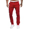 thumbnail image 1 of Ketyyh-chn99 Pantalon de Pyjama pour Homme Mode Pantalon Ample Pantalon Décontracté en Lin Pantalon Athlétique Coupe Ajustée Rouge,2TG, 1 of 5