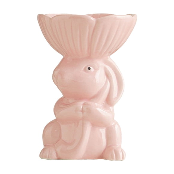 Easter Ceramic Bunny Dessert Plate 5.1 in x 3.4 in Pink or White Household Dish and Decorative Item