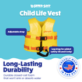 thumbnail image 3 of TRC Recreation Super Soft Child Size X Small Life Jacket Swim Vest, Yellow, 3 of 9