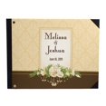 thumbnail image 1 of Darling Souvenir Orange Floral Damask Printed Wedding Guest Book Hardbound Cover Sign In Book Registry Scrapbook-9 x 12 Inches, 1 of 5