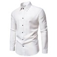 thumbnail image 1 of Chemise à Manches Longues pour Hommes, Mode Décontractée, Col Rabattu, Boutons, Chemise Blouse à Manches Longues pour Hommes, 1 of 9