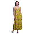 thumbnail image 1 of Bimba Robe Longue Maxi à Bretelles Spaghetti Ajustables à Imprimé Floral Tenue de Plage d'Été-Petit, 1 of 6