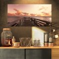thumbnail image 1 of Boardwalk on Beach Wooden Pier - Sea Bridge Canvas Art Print, 1 of 3