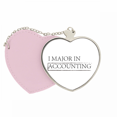 thumbnail image 1 of Quote I Major In Accounting Mirror Travel Purse Makeup Heart Pink, 1 of 4