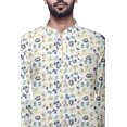 thumbnail image 3 of Atasi Kurta Décontractée Imprimée à Col Chinois Chemise Ethnique Kurta Courte pour Homme Tunique, 3 of 5