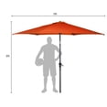 thumbnail image 2 of Costway Parasol de Patio 9 Pi Parasol de Marché en Acier Inclinable avec Manivelle Extérieur Cour Jardin Orange, 2 of 10