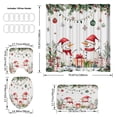 thumbnail image 2 of Rideau de Douche de Noël Rideau de Douche Père Noël Toile de Fond Suspendue Ensemble de Bain Crochets de Rideau de Douche, 2 of 6