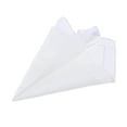 thumbnail image 4 of Esquirla White Plain Solid Silk Pocket Square Pure Silk Handkerchief Accessories, 4 of 6