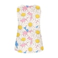 thumbnail image 3 of UPPADA Camisoles Mignonnes pour Femmes Tendance Col Rond à Fleurs Hauts d'Été Sans Manches Blouses Chic Décontracté Débardeurs Graphiques Jaune,m, 3 of 5
