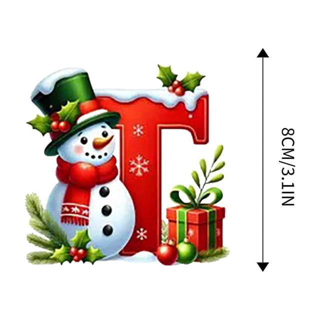 Bdday 26 Letters Christmas Tree Decoration Pendant Christmas Tree Ornaments Personalized DIY Christmas Ornaments Christmas Decoration Xmas Tree Hanging Decor Feature