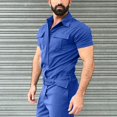 thumbnail image 5 of Ketyyh-chn99 Cargo Sweatpants Comfort Stretch Shorts Loose Pants Multi-Pocket Drawstring Cargo Pants Blue,L, 5 of 5