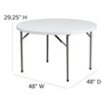 thumbnail image 3 of Bowery Hill Table Pliante Ronde en Granit de 48 Pouces, Blanche, 3 of 5