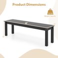 thumbnail image 3 of Gymax 2PCS 55'' HDPE Outdoor Bench Weatherproof Backless Patio Garden Bench Black, 3 of 10