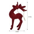 thumbnail image 4 of Holiday Time Red Flocking Plastic Christmas Reindeer Hanging Ornament, 4 of 4