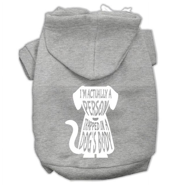 Sweats à Capuche pour Animaux de Compagnie Sérigraphiés Gris Taille XS (8)