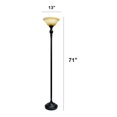 thumbnail image 3 of Lalia Home LHF-3001-RZ Classic 1 Light Torchiere Floor Lamp with Marbleized Glass Shade, Restoration Bronze, 3 of 4