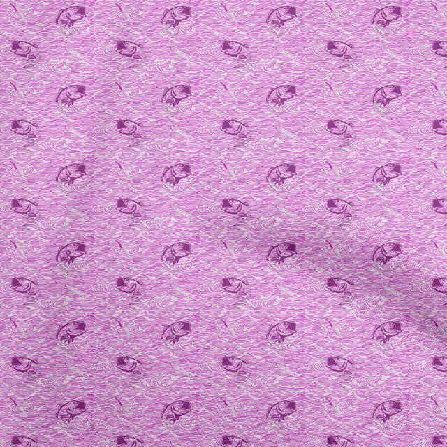 oneOone Rayon Fuschia Pink Fabric Ocean Wave Craft Projects Decor Fabric Printed By The Yard 56 Inch Wide